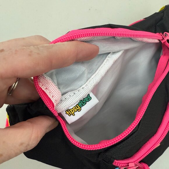 Tipsy Elves Dare Retro Adjustable Fanny Waist Pack Belt Bag Zipper Pockets - Picture 3 of 4